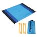 59 x 57 Beach Blanket Waterproof Picnic Mat for Travel Water Blue