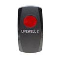 Standard Black w/ Red Light Lens Boat Rocker Switch Cover