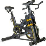 Gymnastics Power indoor exercise bike commercial Build with magnetic resistance and dumbbells stationary bike 350 lbs capacity