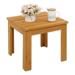 Fithood Wooden Square Side End Table Patio Coffee Bistro Table Indoor Outdoor Natural