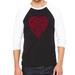 LA Pop Art Men s Raglan Baseball Word Art T-shirt - Crazy Little Thing Called Love