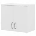 Universal Garage Wall Cabinet with Doors in White - Engineered Wood
