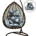 Abenow Hanging Chair Cushion for Egg Chair Rattan Hanging Swing Washable Nonslip Soft Swing Chair Cushion for Indoor Garden Decoration