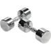 York Barbell 33024 Solid Steel Professional Chrome Dumbbell with Ergo Grip - 12.5 lbs