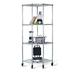 TRINITY EcoStorage 4-Tier NSF Corner Wire Shelving Rack with Wheels 27 by 17 by 13 by 17 by 72-Inch Chrome