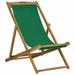 Festnight Folding Beach Chair Solid Teak Wood Green