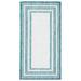 SAFAVIEH Outdoor CY8475-53512 Courtyard Ivory / Teal Rug