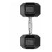 Basstop Hex Dumbbell Free Weight PVC Coated Cast Iron Hex Black Dumbbell for Home Gym Exercises Fitness