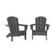 HDPE Adirondack Chair Set of 2 Sunlight Resistant no Fading Snowstorm Resistant Outdoor Chair Adirondack Chair for Fire Pits Decks Gardens Campfire Chairs Gray