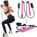 Pilates Exercise Stick with Resistance Band Portable Home Workout Equipment for Women Pilates Bar Kit Yoga Resistance Bands for Legs and Butt for Stretching Sculpt Fitness Exercise Full Body