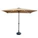 Outdoor Patio Umbrella 10 Ft x 6.5 Ft Rectangular with Crank Weather Resistant UV Protection Water Repellent Durable 8 Sturdy Aluminuim Ribs with Push Button Tilt&Crank Market Outdoor Table Umbrella