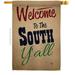 Ornament Collection Welcome to The South Yall Country Living 28 x 40 in. Double-Sided Decorative Vertical House Flags for Decoration Banner Garden Yard Gift
