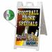 Football Drink Specials Hot Food Cold Beer (24 X 36 ) Deluxe A-Frame Signicade Includes 2 Removable Panels & Stand