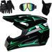 Professional Motocross Helmet Motocross Dirt Bike Off Road Motorbike Helmet Set Full Face MTB Helmet with Goggles Gloves Face Cover
