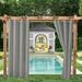 MIFXIN Outdoor Curtains for Porch Waterproof Curtains for Patio Indoor Outdoor Solid Cabana Grommet Top Blackout Curtains 1 Panel 52 in x 84 in Light Grey