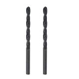 Uxcell 6542 High Speed Steel Twist Drill Bit Fully Ground Black Oxide 5mm Drill Dia 85mm Total Length 2Pack