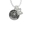 Texas State Seal - E - Crystal Initial Sophia Necklace 18 +1