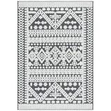 SAFAVIEH Cabana Arielle Ivory/Grey 2 2 X9 Runner Indoor/Outdoor Area Rug Ivory/Grey 4 5 x 6 5