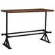 Anself Bar Table Reclaimed Wood Tabletop Bistro Table with Footrest Counter Height Pub Table Steel Legs Brown for Kitchen Dining Room Cafe Home Furniture 59.1 x 27.6 x 42.1 Inches (L x W x H)