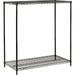 Nexel Black Epoxy 2 Tier Wire Shelving Starter Unit 42 W x 21 D x 34 H