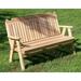 Creekvine Designs WF6SBB-2CVD 6 ft. Red Cedar Straight Back English Garden Bench