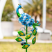Peacock Solar Lights Outdoor - Garden Solar Lights with Stakes Metal Decoration Waterproof LED Decorative Lights for Garden Pathway Yard