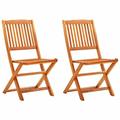 Suzicca Folding Garden Chairs 2 pcs Solid Eucalyptus Wood