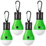 Ledander Green Campings Light [4 Pack] Portable Camping Lantern Bulb LED Tent Lanterns Emergency Light Camping Essentials Tent Accessories LED Lantern for Backpacking Camping Hiking