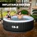 CO-Z 2-4 Person 6ft Inflatable Hot Tub Pool with Massage Jets and All Accessories Black