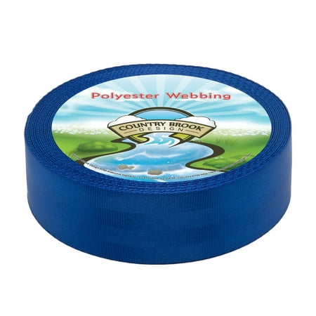Country Brook DesignÂ® 2 inch Seat-Belt Bright Royal Blue Polyester Webbing 10 Yards