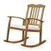 GDF Studio Kessler Outdoor Acacia Wood Rocking Chair with Cushion Teak and Beige