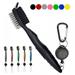 Retractable Golf Club Brush Club Groove Cleaner Double-Sided Brush Head Soft Rubber Hand Grip Retractable Groove Cleaner