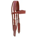 Horse Harness Leather Western Purple Buckstitch Browband Headstall Bridle 78AD07HB