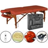 Master Massage Santana Therma Top Memory Foam Portable Massage Table Package Mountain Red 31