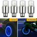 SUTENG 4x RGB Car Motorcycle Wheel Tire Valve Stem Safety Warning Lamp Neon LED Flash for Car Bike Bicycle-Blue