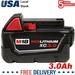 For Milwaukee 3000mAh M18 Battery 3.0AH Lithium Extended Capacity XC 4x Battery 48-11-1860