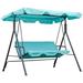 Sesslife Patio Swings with Canopy 3-Seater Outdoor Canopy Swing for Adults Canopy Swing Glider for Porch Garden Poolside Backyard Brown TE2678