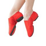 GENILU Jazz Shoe Stretch Canvas Slip On Modern Jazz Dance Shoes for Women and Men Red Outdoor 8.5