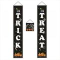 Keimprove Halloween Couplet Trick or Treat Banner Halloween Porch Hanging Decor Outdoor Welcome Sign Banner Kit for Door Outside Yard Garden Party Front Wall Indoor Lawn