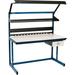 Global Industrial Bench-In-A-Box Cantilever Workbench Plastic Laminate Top 60 Wx30 D Blue