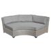 Afuera Living Curved Armless Outdoor Wicker Patio Sofa in Grey (Set of 2)