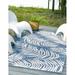 Unique Loom Palm Indoor/Outdoor Botanical Rug Blue/Navy Blue 9 x 12 Rectangle Floral / Botanical Tropical Perfect For Patio Deck Garage Entryway