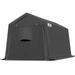ADVANCE OUTDOOR 8x14 ft Outdoor Carport Storage Shelter Shed Anti-Snow Portable Carport Garage Kit Canopy Tent Gray