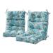 Baltic Paisley 44 x 22 in. Outdoor High Back Chair Cushion (set of 2) by Greendale Home Fashions