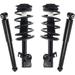 Detroit Axle - Struts Shocks for 2007-2012 Nissan Sentra [Base S SL SR] Complete Front Struts w/Coil Spring Rear Shock Absorbers 2008 2009 2010 2011 Replacement Ready Struts Assembly