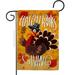 Ornament Collection 13 x 18.5 in. Happy Thanksgiving Turkey Garden Flag with Fall Double-Sided Decorative Vertical Flags House Decoration Banner Yard Gift