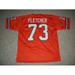 Unsigned Simon Fletcher Jersey #73 Denver Custom Stitched Orange Football No Brands/Logos Sizes S-3XLs
