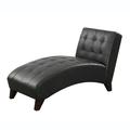 ACME Anna Transitional Lounge Chaise Black PU