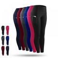 Women Pants Stretch Compression Sportswear Leggings with Pocket Rose Red XL