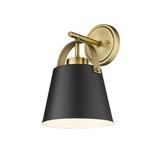 1 Light Flush Mount In Industrial Style-9 Inches Tall And 6 Inches Wide-Heritage Brass Finish-Clear Seedy Glass Color Z-Lite 736F1-Hbr